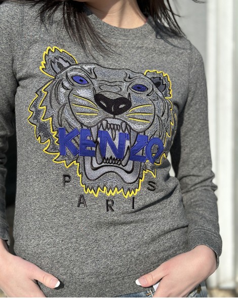 Mikina dámská Kenzo Jungle PARIS šedá